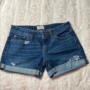 Aeropostale Blue Jean Shorts with Distressed Cuffs